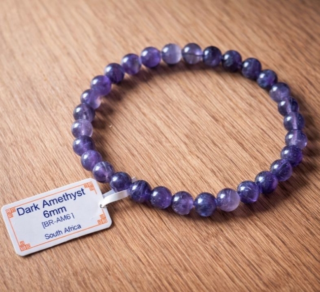 Bracelet Améthyste 6mm