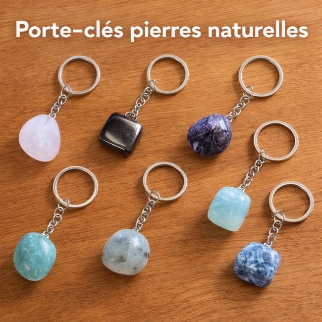 Porte-clés pierre naturelle