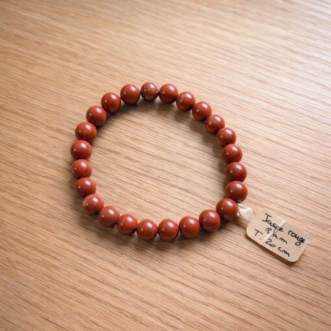 Bracelet Homme Jaspe Rouge
