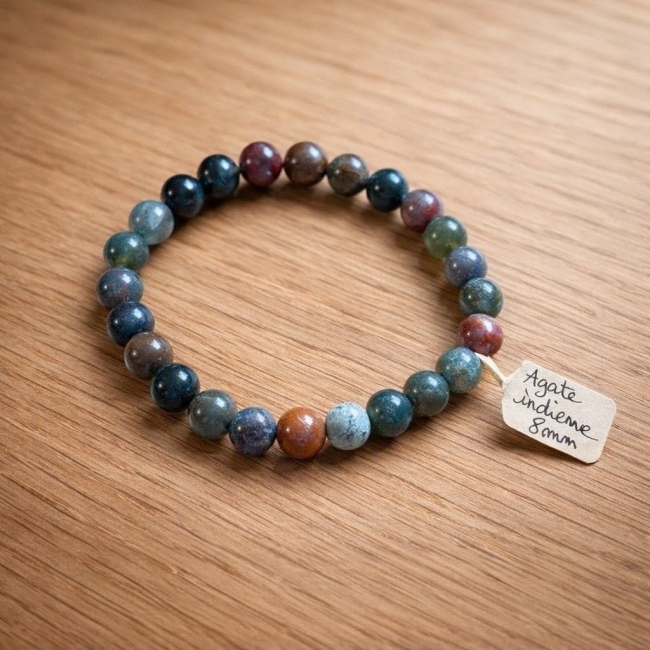 Bracelet homme Agate Indienne